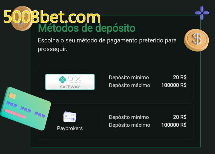 O cassino 5008bet.combet oferece uma grande variedade de métodos de pagamento